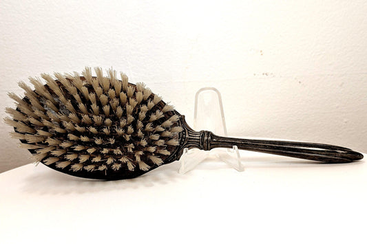 Antique Sterling Silver Hairbrush - Tested Sterling Silver - Antique Hairbrush - Chip on Handle