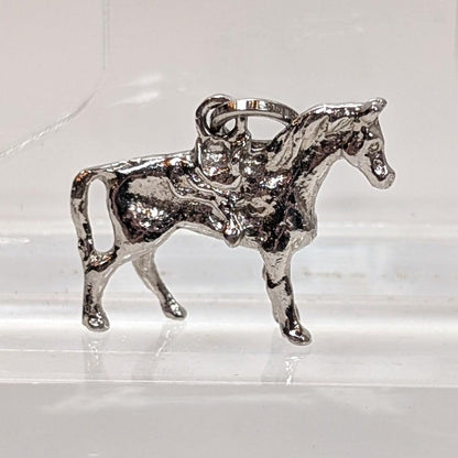 Vintage Sterling Horse Charm - 925 Silver Saddled Equine - 2.03 Grams