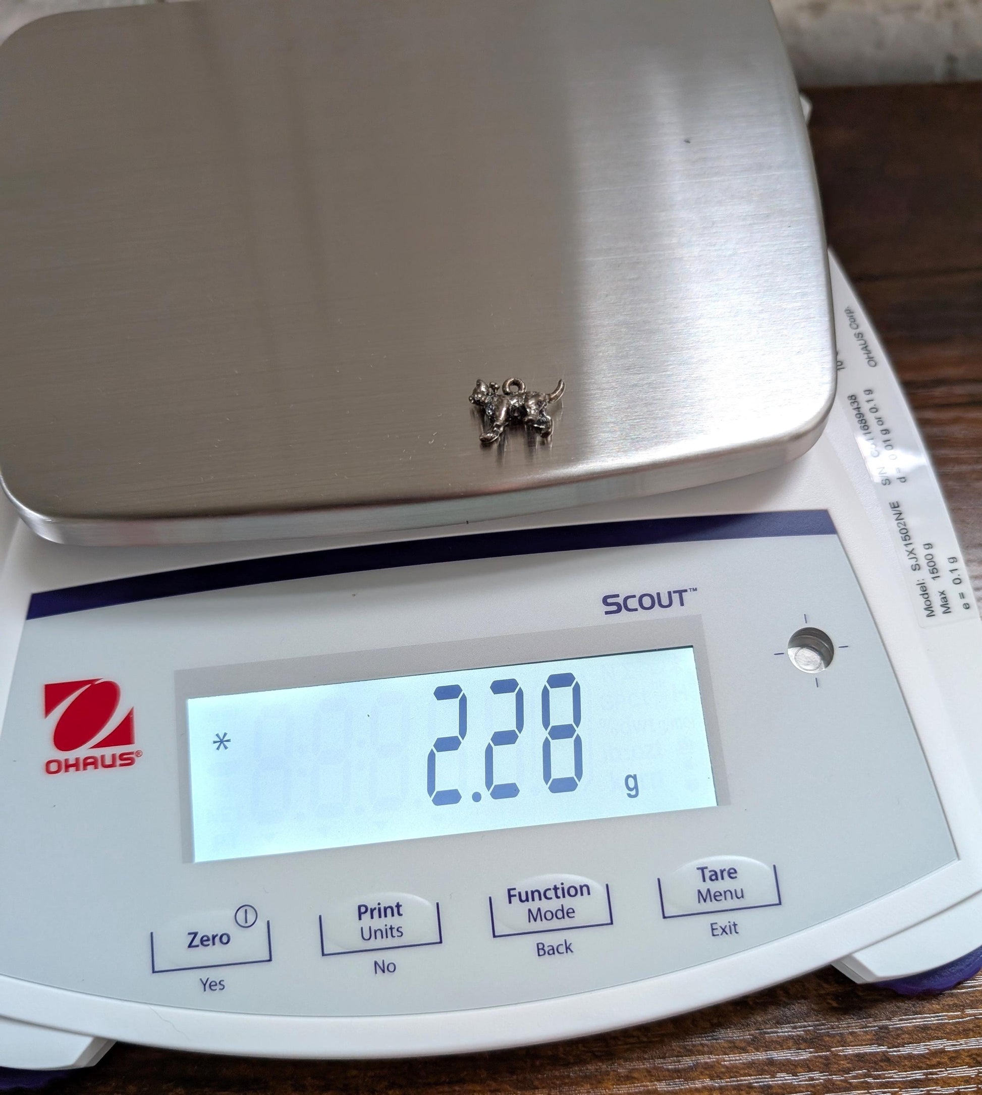 Vintage Sterling Kitten with a Bow Charm - 925 Silver Cat Charm - 2.28 Grams