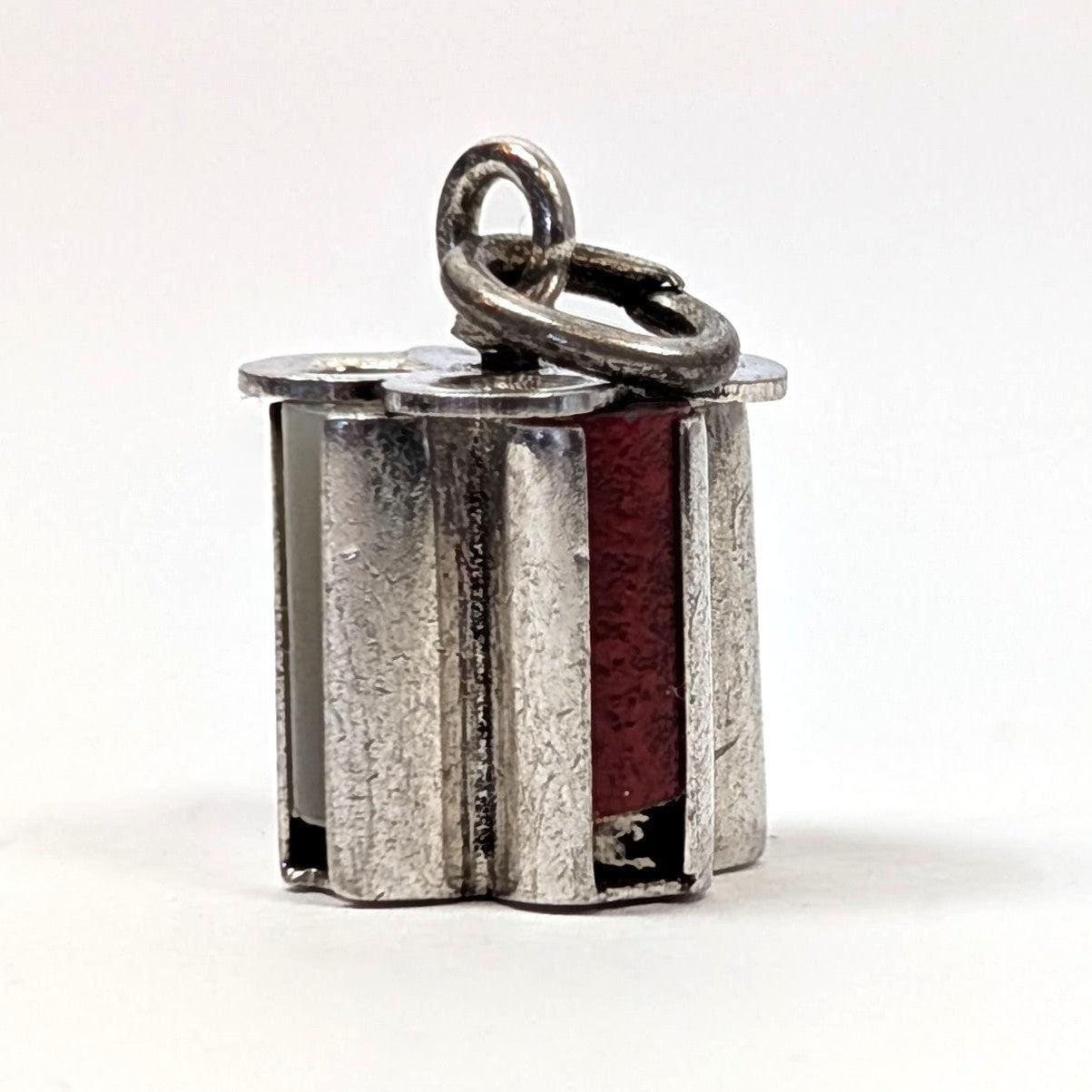 Vintage Sterling Poker Chip Dispenser Charm - Articulating 925 Jewelry