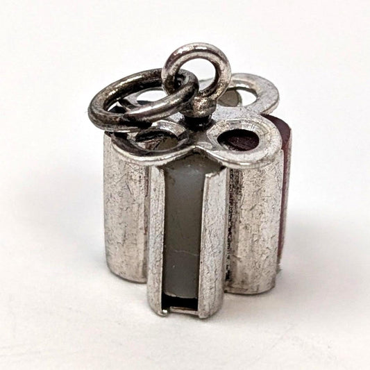 Vintage Sterling Poker Chip Dispenser Charm - Articulating 925 Jewelry