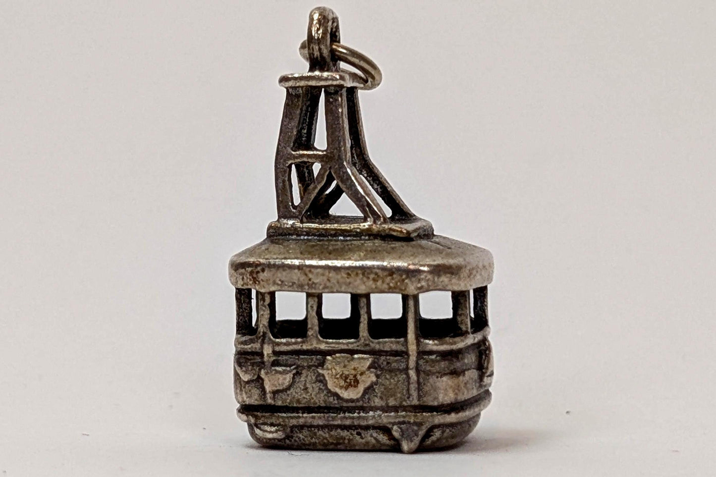 Bell Trading Post Aerial Tramway Gondola Charm - Stamped and Tested Sterling Silver - 1960s Bell Trading Post Jewelry