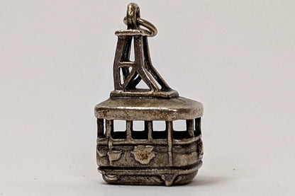 Bell Trading Post Aerial Tramway Gondola Charm - Stamped and Tested Sterling Silver - 1960s Bell Trading Post Jewelry