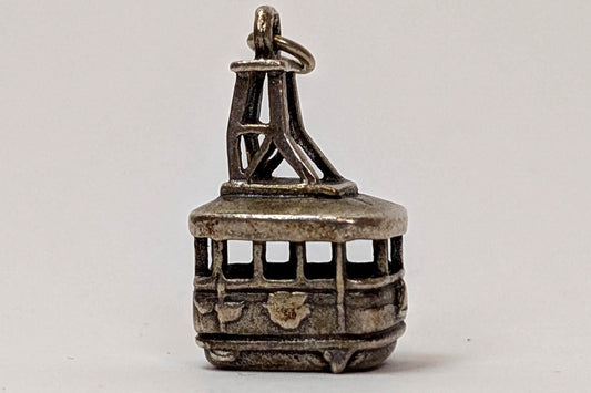 Bell Trading Post Aerial Tramway Gondola Charm - Stamped and Tested Sterling Silver - 1960s Bell Trading Post Jewelry