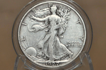 1927-S Walking Liberty Silver Half Dollar - F (Fine) - San Francisco Mint - 1927-S Half Dollar / 1927 S Liberty Walking Half