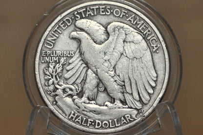 1927-S Walking Liberty Silver Half Dollar - F (Fine) - San Francisco Mint - 1927-S Half Dollar / 1927 S Liberty Walking Half