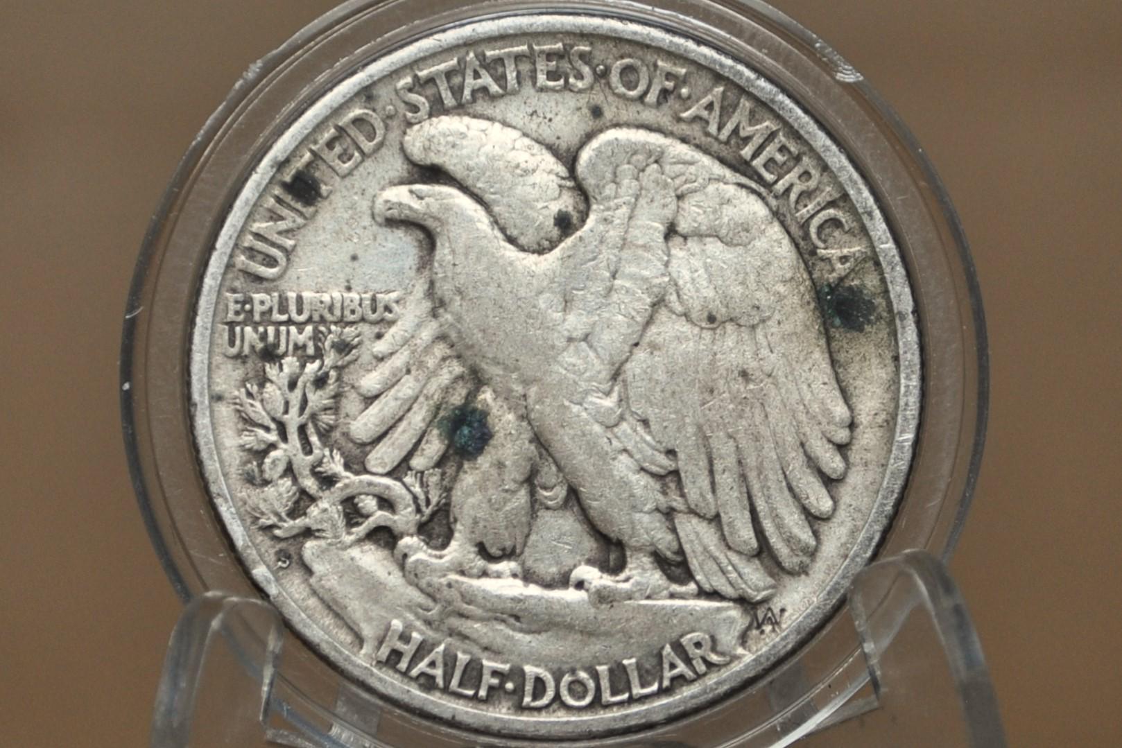 1920-S Walking Liberty Silver Half Dollar - VG (Very Good) Grade / Condition - San Francisco Mint - 1920 S Half Dollar / 1920 S WLH