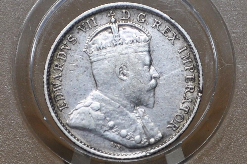 1904 Canadian Silver 5 Cent Coin - Choose by Grade / Condition - King George - Canada 5 Cent Sterling Silver 1904 Canada - Lower Mintage