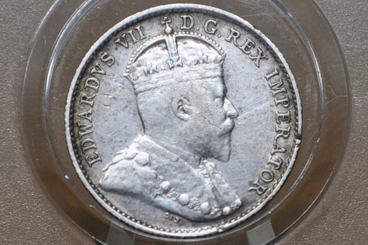 1904 Canadian Silver 5 Cent Coin - Choose by Grade / Condition - King George - Canada 5 Cent Sterling Silver 1904 Canada - Lower Mintage