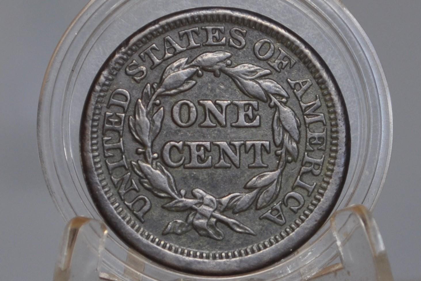 1844 Braided Hair Large Cent - Choose by Grade / Condition - 1844 Coronet Cent - 1844 US Large Cent - Braided Hair 1839 to 1857