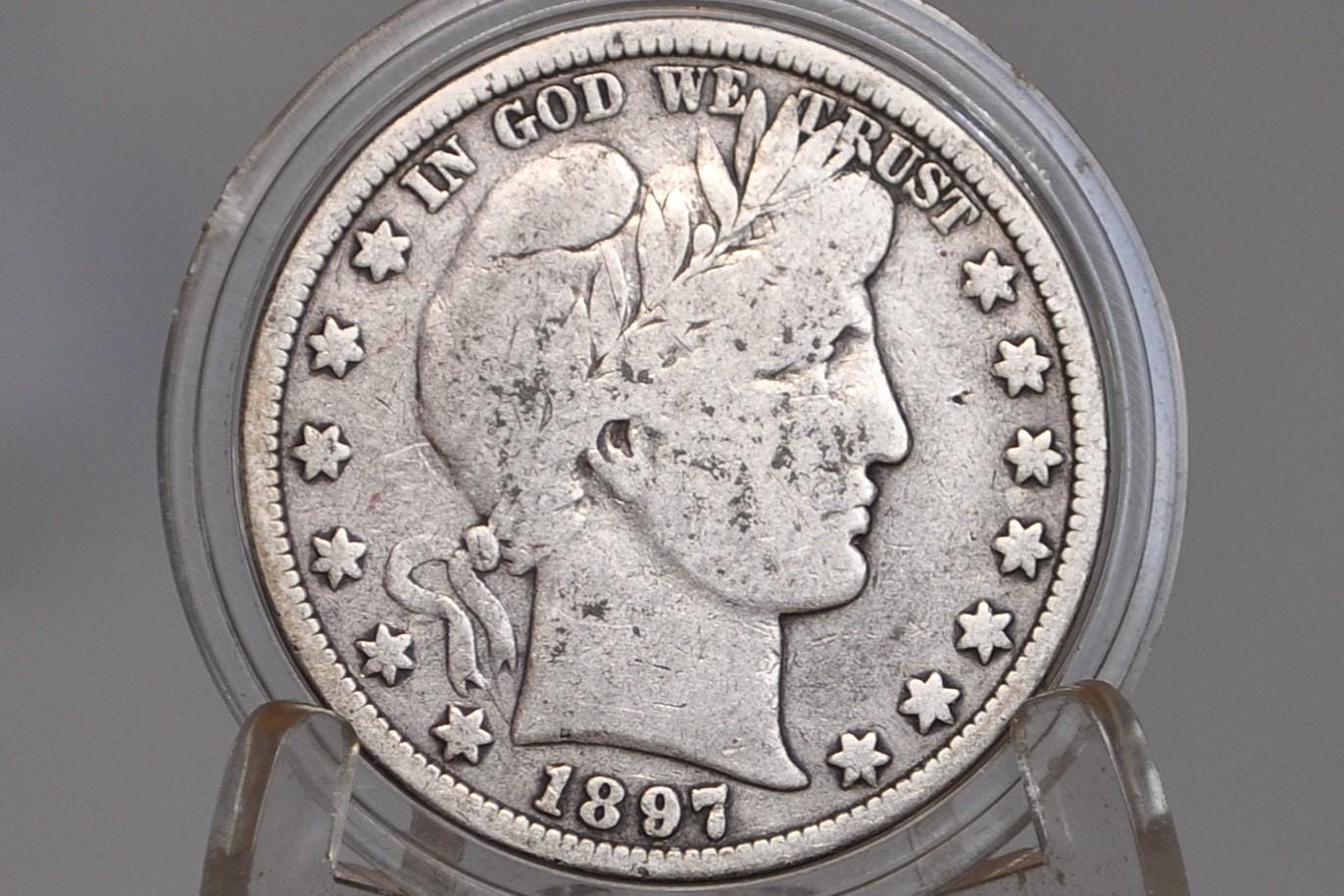 1897 Barber Silver Half Dollar - Choose by Grade / Condition - Philadelphia Mint - 1897 Liberty Head Half Dollar - 1897 P Liberty Head Half