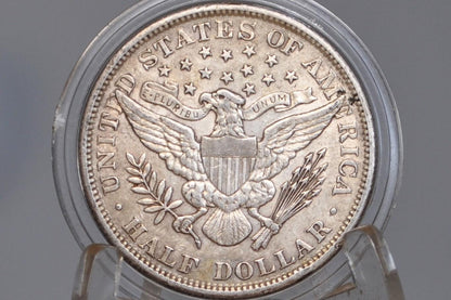 1899 Barber Half Dollar - G (Good) - Philadelphia Mint - 1899 Barber Silver Half Dollar - Turn of The Century Coin