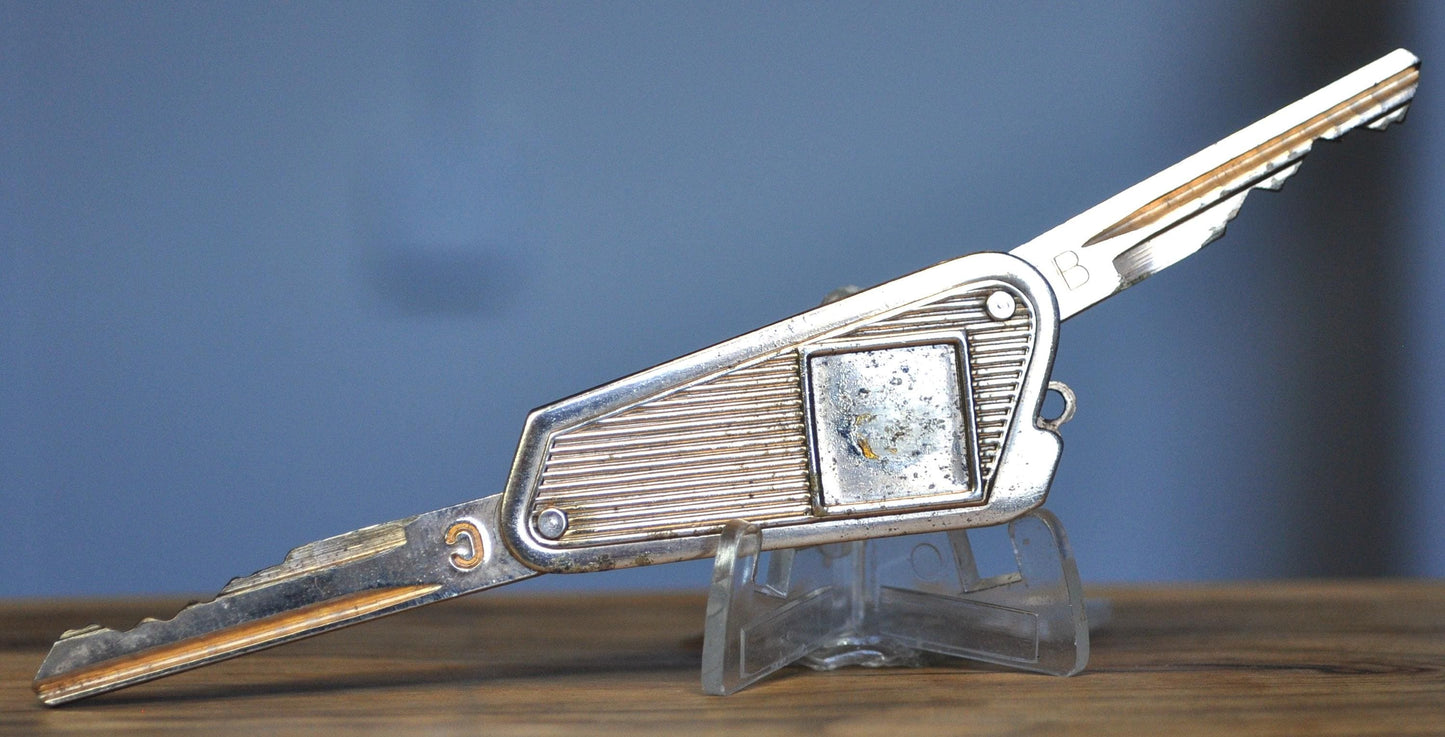 Vintage Desoto Adventure Black Car Key - Antique Car Key De Soto Adventure Black Car