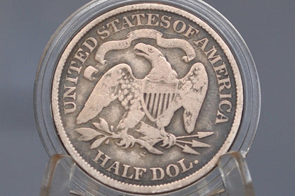 1872-S Seated Liberty Half Dollar - Good - 1872 S Liberty Seated Silver Half Dollar - Rare Date!