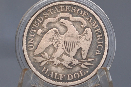 1872-S Seated Liberty Half Dollar - Good - 1872 S Liberty Seated Silver Half Dollar - Rare Date!