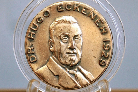 Dr. Hugo Eckener, 1929 First Around The World Flight Commemorative Token - First Around The World Flight By Dr. Hugo Eckener Token