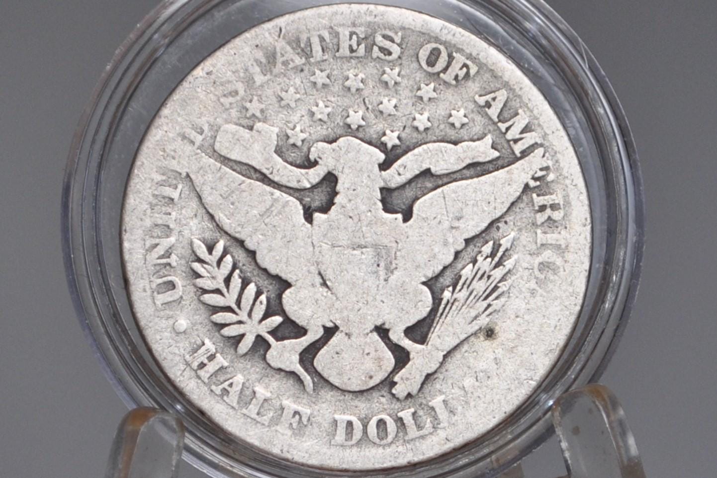 1900-O Barber Half Dollar - G (Good) Grade / Condition - 1900O Barber Silver Half Dollar 1900 New Orleans Mint - Affordable Gift Idea