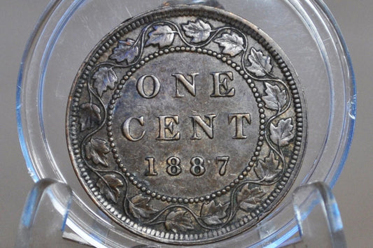 1887 Canadian Large Cent - Very Fine Grade / Condition - Queen Victoria - 1887 Large Cent - 1887 Penny Canada
