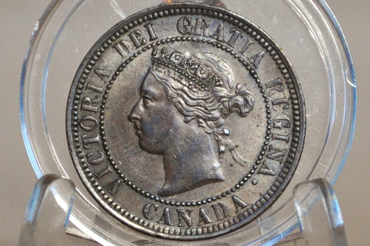 1887 Canadian Large Cent - Very Fine Grade / Condition - Queen Victoria - 1887 Large Cent - 1887 Penny Canada