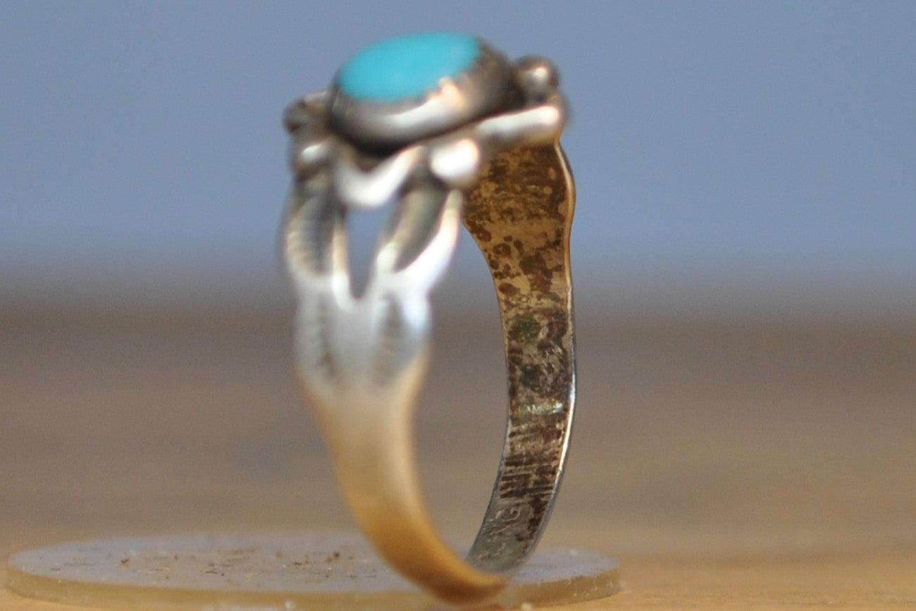Bell Trading Post Ring - Size 3 - Stamped and Tested Sterling Silver - Authentic Native American Jewelry