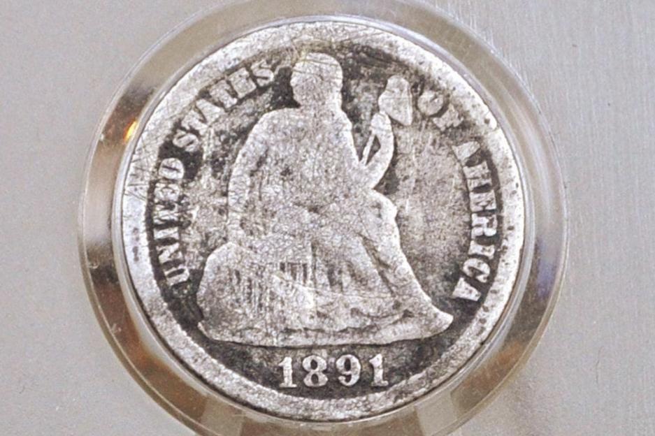 1891-S Seated Liberty Dime - VG Condition - 1891 S Silver Dime / 1891 Liberty Seated Dime - Lower Mintage Date -