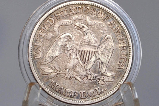 1876 Seated Liberty Half Dollar - Nice Original Coin, Choice VF - 1876 Liberty Seated Silver Half Dollar