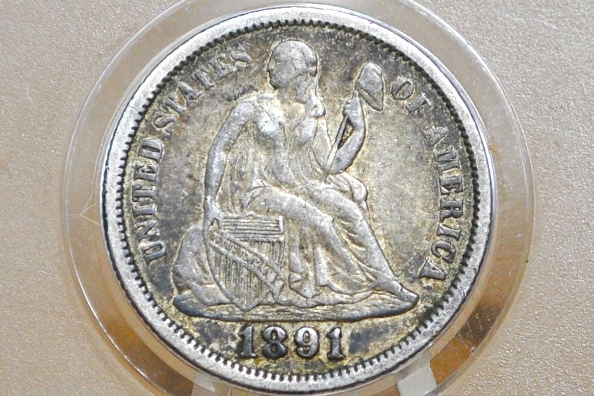 1891 Seated Liberty Dime - Choose by Grade / Condition - 1891 P Silver Dime / 1891 Liberty Seated Dime