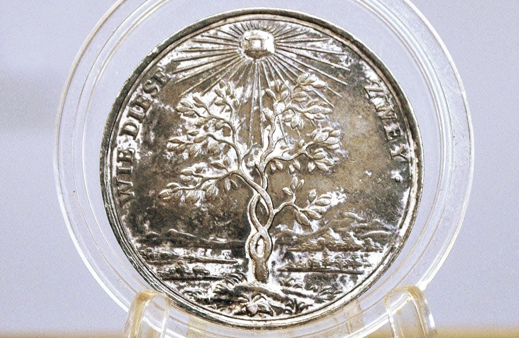 18th Century German Male Friendship Medallion - German Medallion Friendship Token