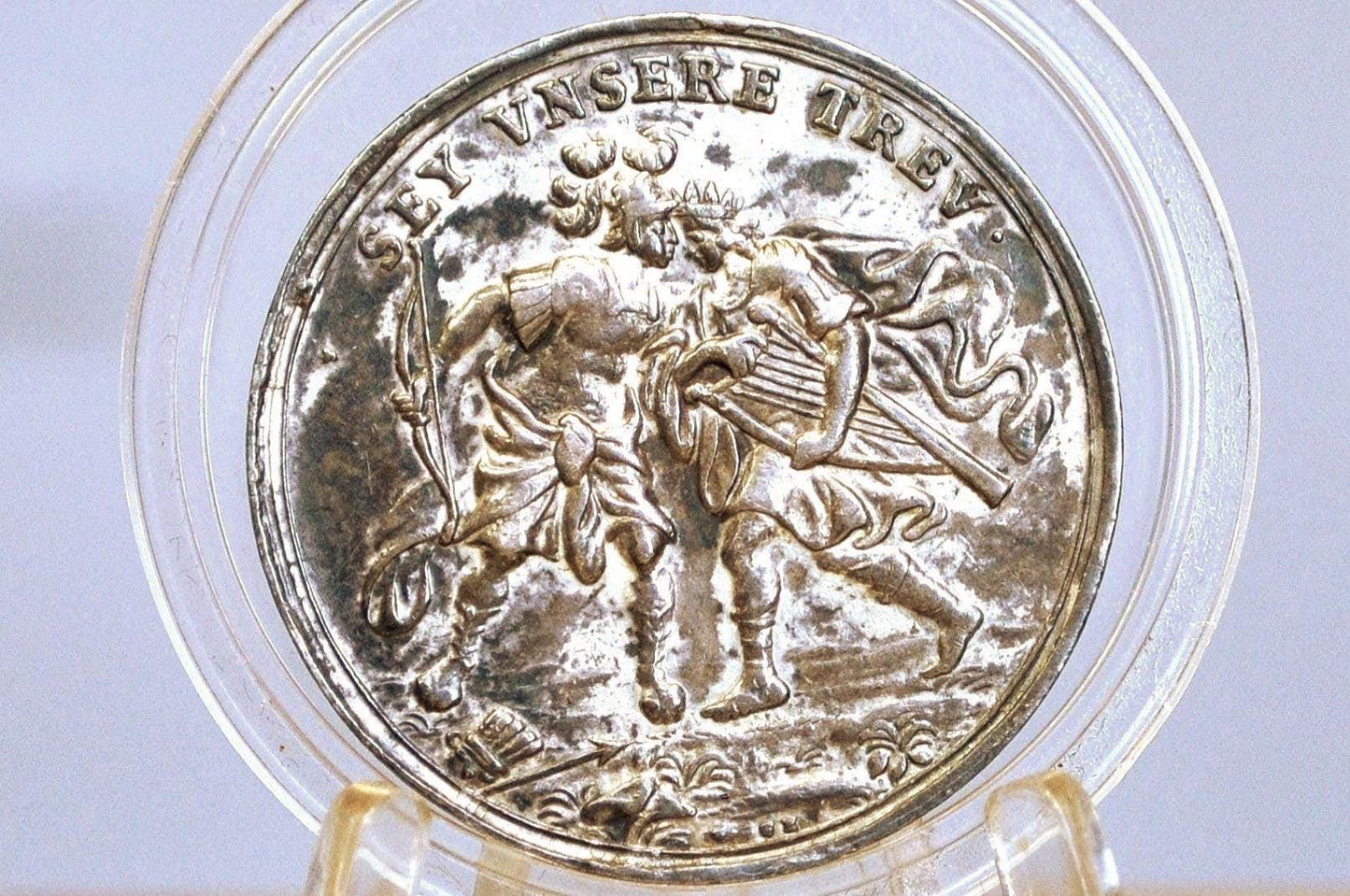 18th Century German Male Friendship Medallion - German Medallion Friendship Token