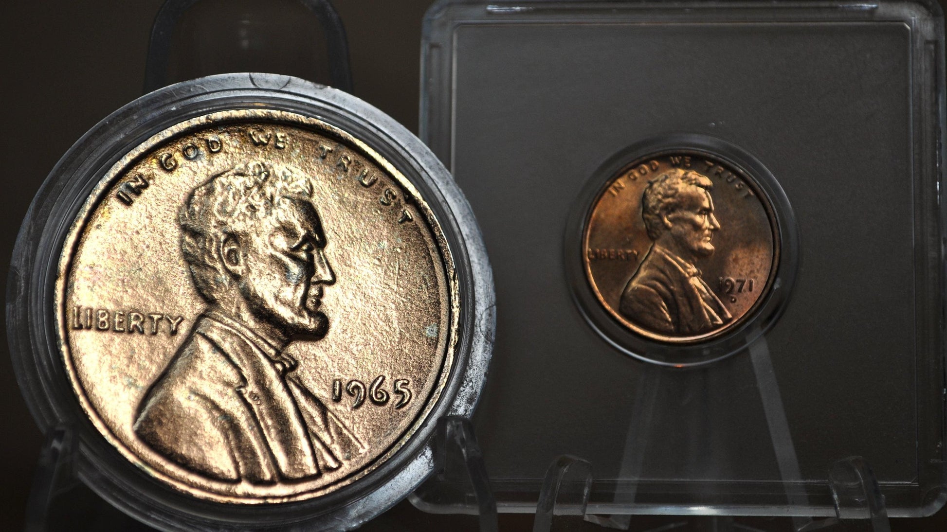 1965 Paperweight Play Money Penny - 1965 Lincoln Penny Gag Gift - Lincoln Penny Novelty Display Item