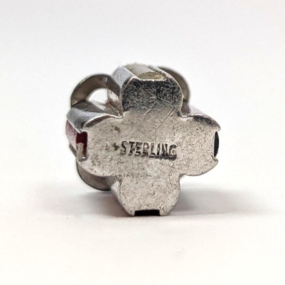 Vintage Sterling Poker Chip Dispenser Charm - Articulating 925 Jewelry