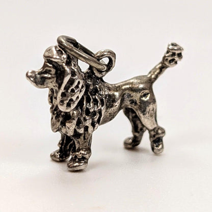 Vintage Sterling Poodle Charm - 925 Silver Show Dog- 4.13 Grams