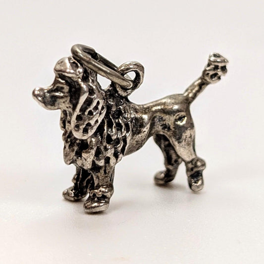 Vintage Sterling Poodle Charm - 925 Silver Show Dog- 4.13 Grams