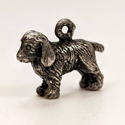 Vintage Sterling Dog Charm - 925 Silver Hunting Dog - Spaniel - Setter