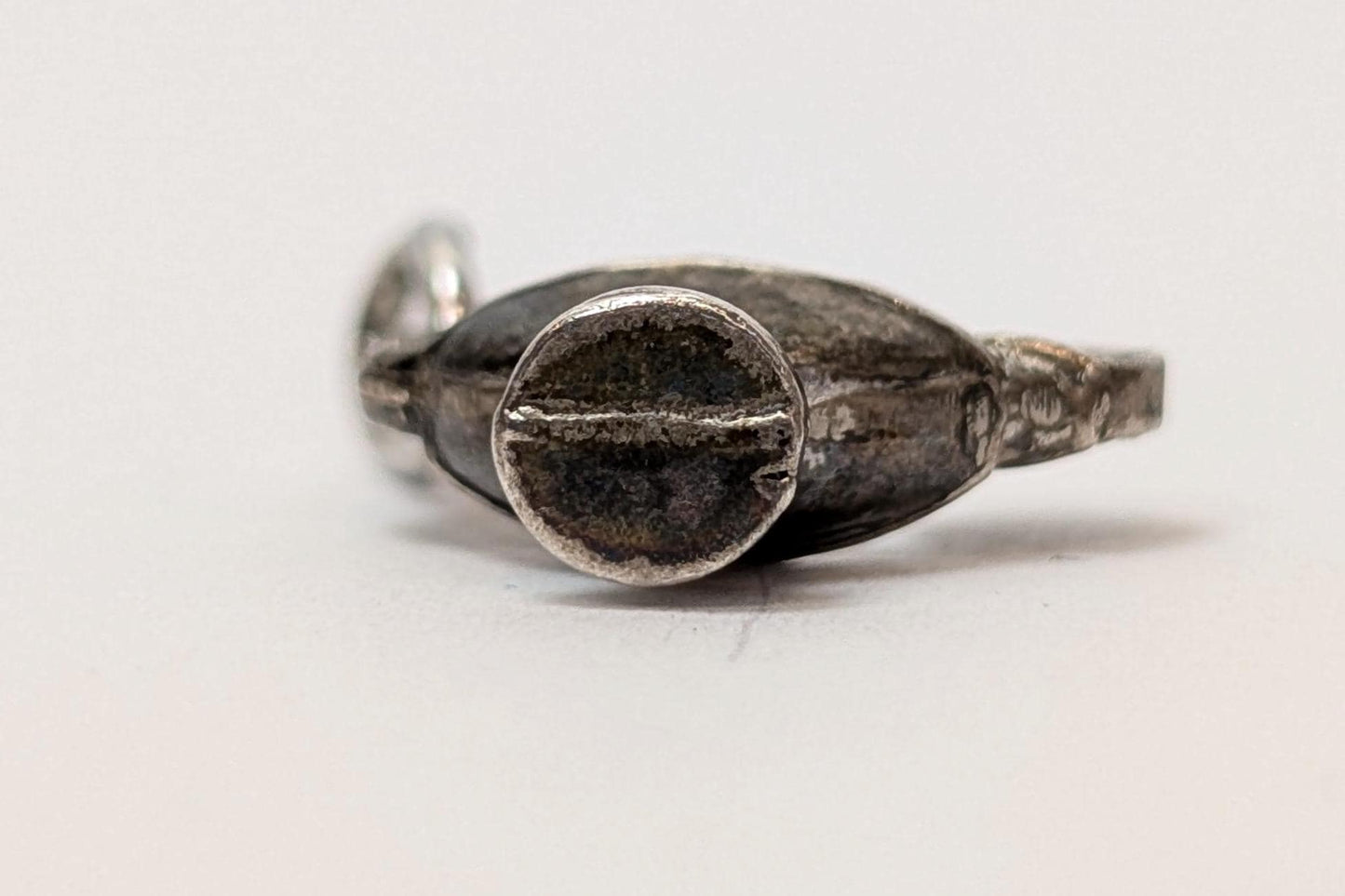 Sterling Creed Oil Lamp Charm - Stamped and Tested Sterling Silver - Micro Charm