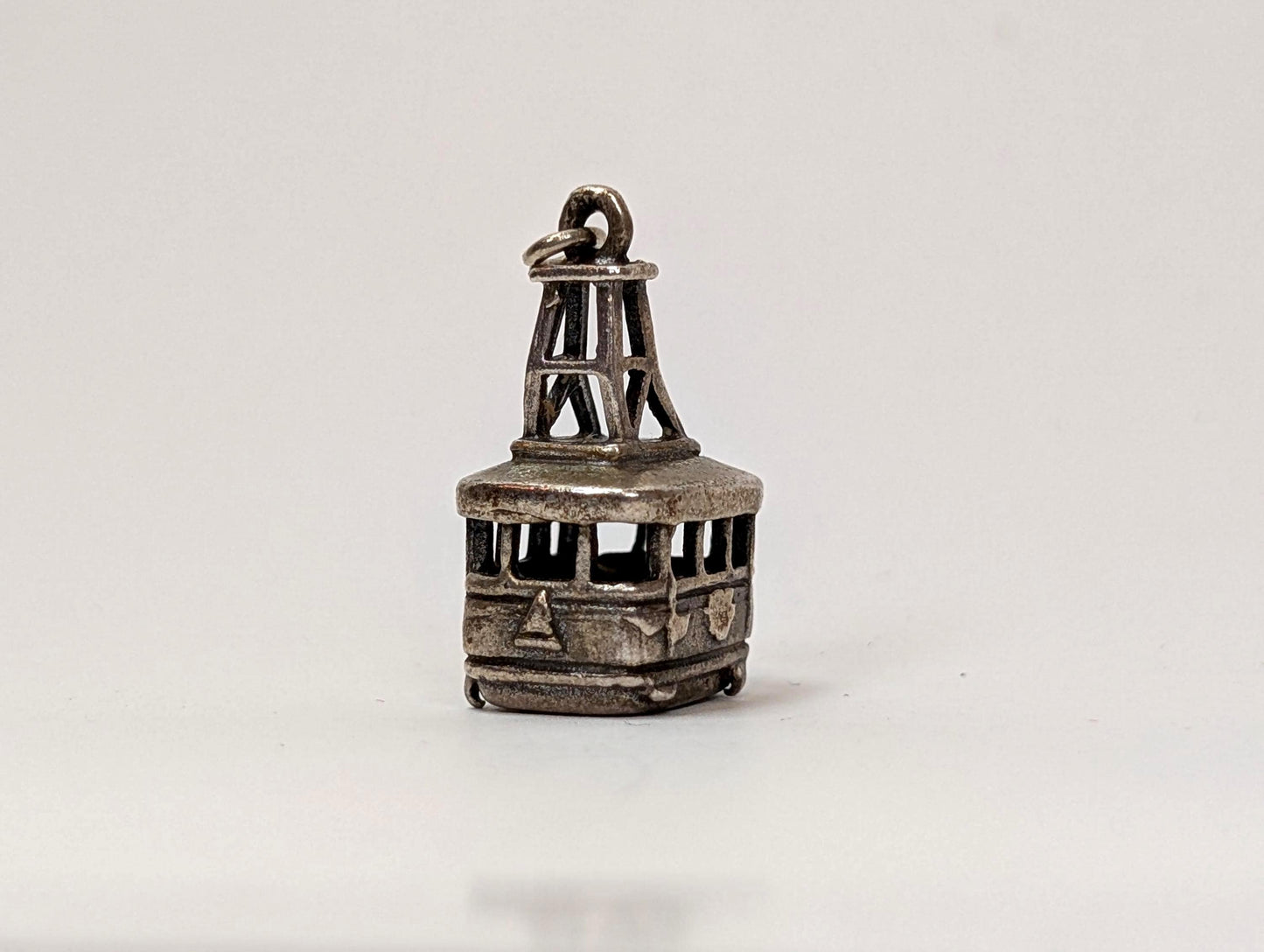 Bell Trading Post Aerial Tramway Gondola Charm - Stamped and Tested Sterling Silver - 1960s Bell Trading Post Jewelry