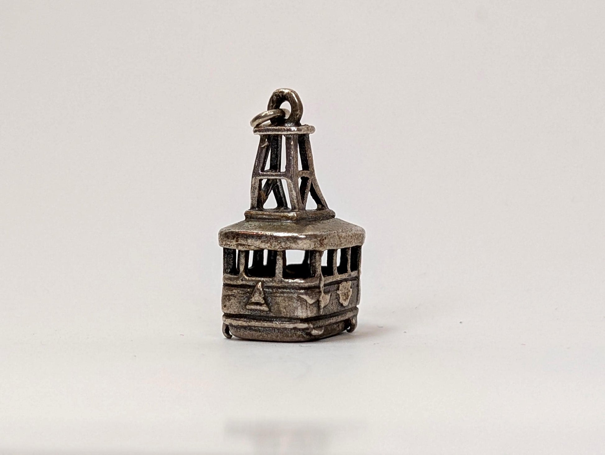 Bell Trading Post Aerial Tramway Gondola Charm - Stamped and Tested Sterling Silver - 1960s Bell Trading Post Jewelry