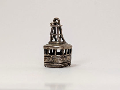 Bell Trading Post Aerial Tramway Gondola Charm - Stamped and Tested Sterling Silver - 1960s Bell Trading Post Jewelry