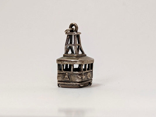 Bell Trading Post Aerial Tramway Gondola Charm - Stamped and Tested Sterling Silver - 1960s Bell Trading Post Jewelry