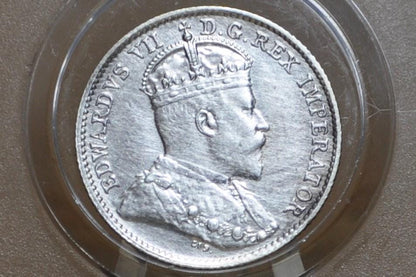 1910 Canadian 5 Cent - Choose by Grade / Condition - Five Cent Canada 1910 - Sterling Canadian Five Cent Coin From 1910