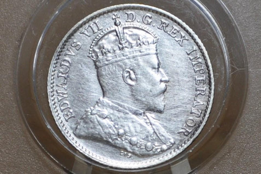 1910 Canadian 5 Cent - Choose by Grade / Condition - Five Cent Canada 1910 - Sterling Canadian Five Cent Coin From 1910