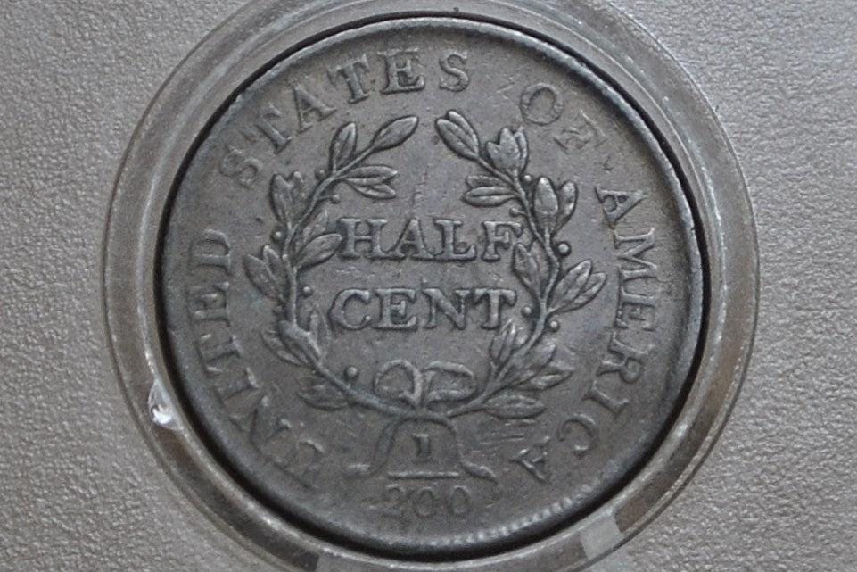 1806 Half Cent Small 6 Stemless - XF Detail, Damaged - 1806 Draped Bust Half Cent Small Six No Stems - Great Collection Addition