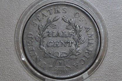 1806 Half Cent Small 6 Stemless - XF Detail, Damaged - 1806 Draped Bust Half Cent Small Six No Stems - Great Collection Addition