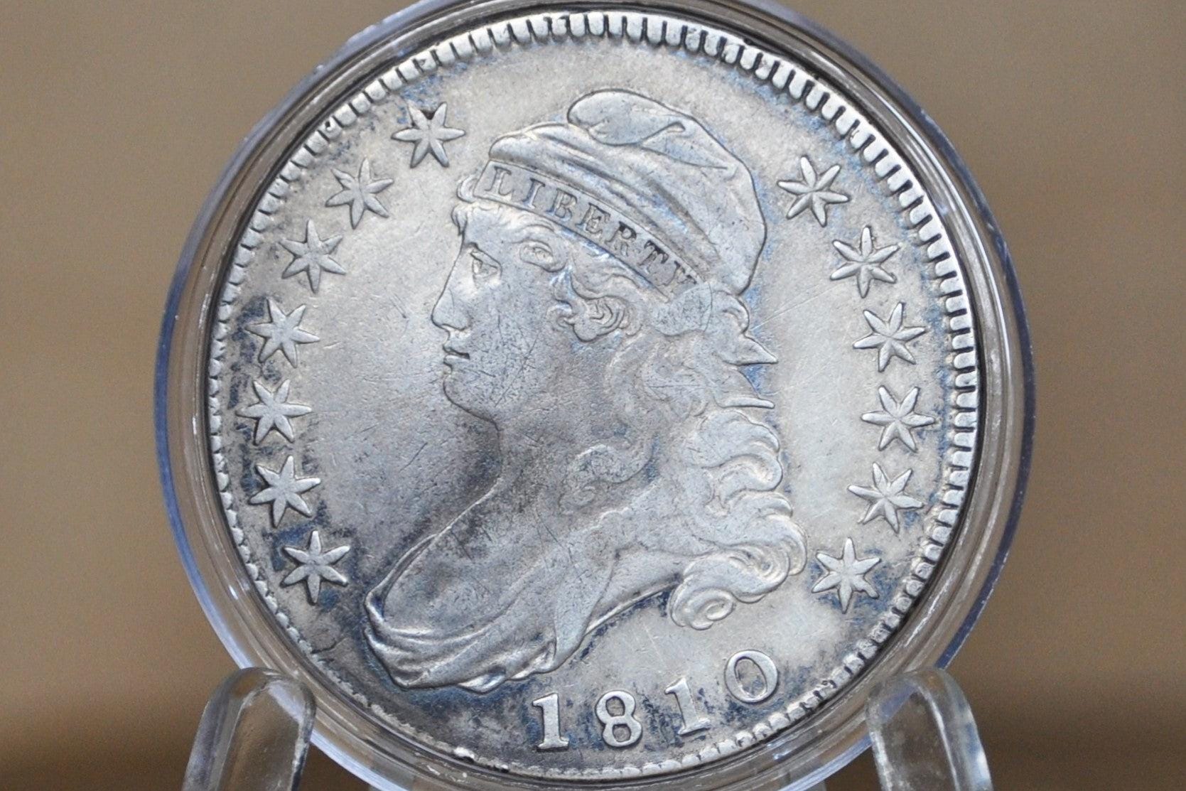 1810 Capped Bust Half Dollar - VF, Nice Coin - 1810 Half Dollar US Half Dollar 1810, Rare Early Half, Low Mintage, Great Detail