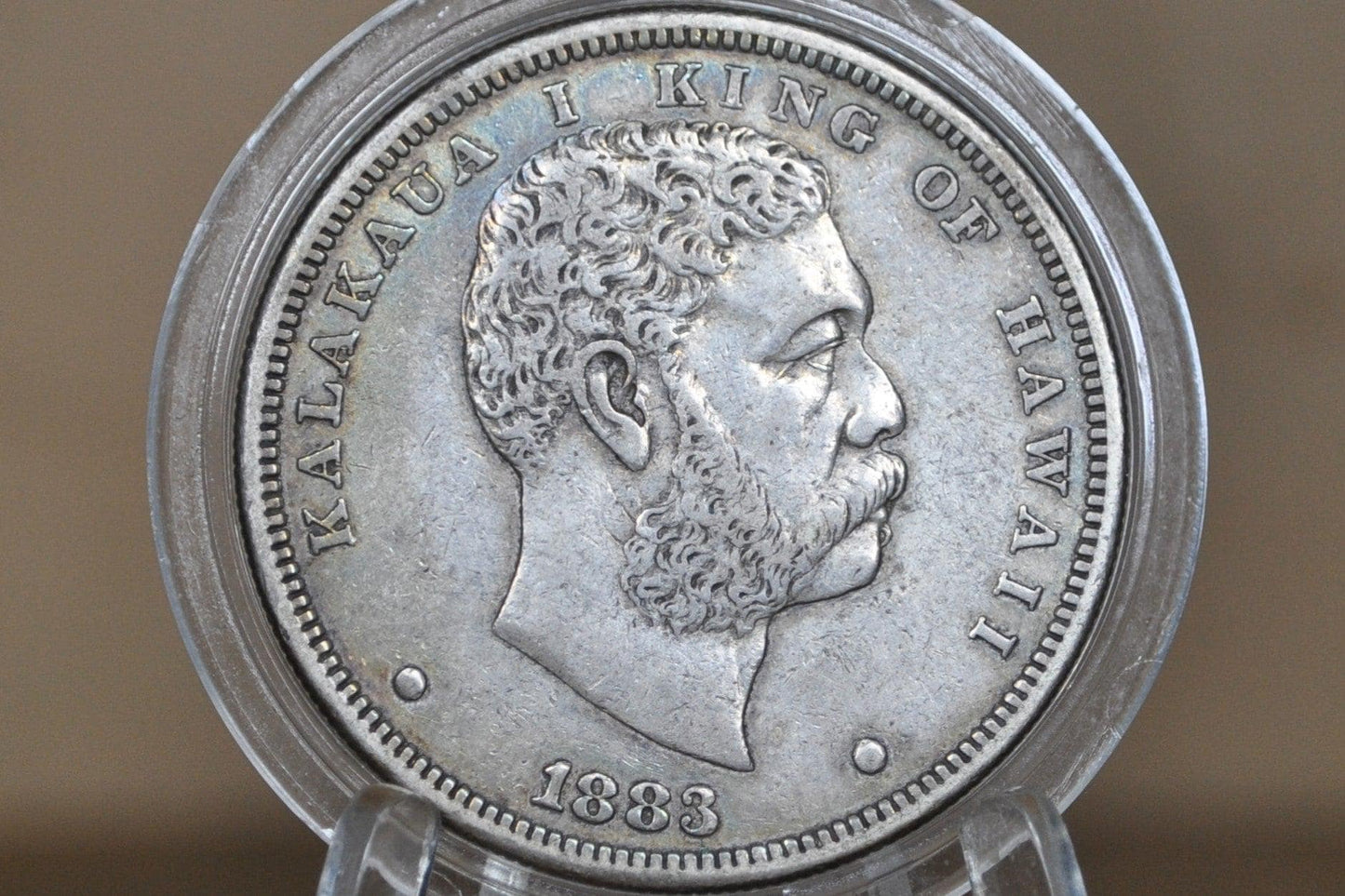 1883 Kingdom Of Hawaii Silver Dollar - XF - Rare Coin - Hawaii Hapaha 1883 Silver 1 Dollar 1883 Hawaii - Great Coin