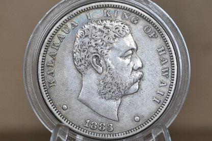 1883 Kingdom Of Hawaii Silver Dollar - XF - Rare Coin - Hawaii Hapaha 1883 Silver 1 Dollar 1883 Hawaii - Great Coin