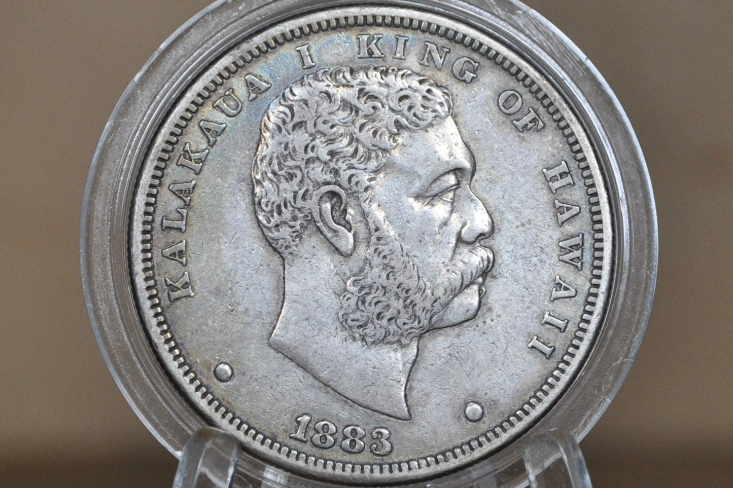 1883 Kingdom Of Hawaii Silver Dollar - XF - Rare Coin - Hawaii Hapaha 1883 Silver 1 Dollar 1883 Hawaii - Great Coin