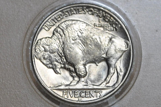 1938-D Buffalo Nickel - Choose by Grade / Condition - Last Year of Production - Denver Mint - 1938-D Nickel - Indian Head Nickel 1938D