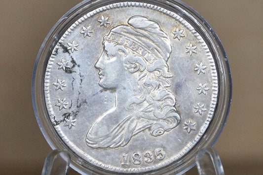 1835 Capped Bust Half Dollar - XF/AU - 1835 Half Dollar US Half Dollar 1835 Silver Half Dollar