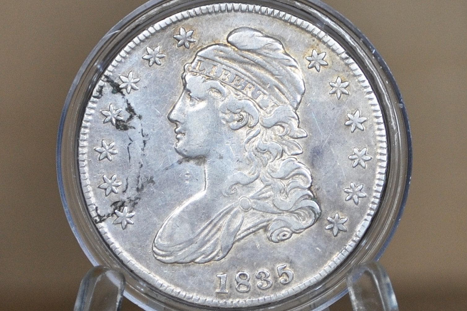 1835 Capped Bust Half Dollar - XF/AU - 1835 Half Dollar US Half Dollar 1835 Silver Half Dollar